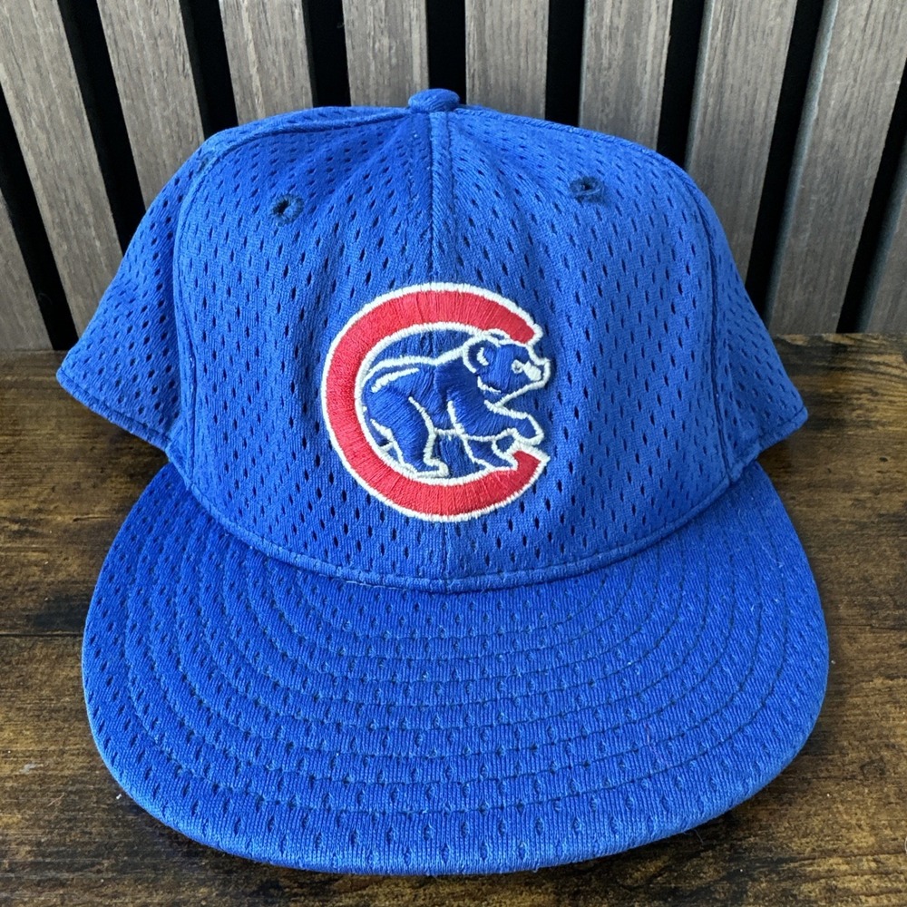 Chicago Cubs New Era 59Fifty Cap Men's 7 3/8 Blue Authentic Fitted Baseball Hat
